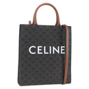 CELINE Triomphe Vertical Cabas Tote Bag PVC 2way Brown Auth ka1656SAM-1