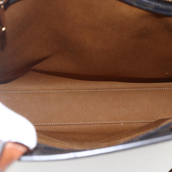 CELINE Triomphe Vertical Cabas Tote Bag PVC 2way Brown Auth ka1656SAM