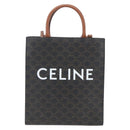CELINE Triomphe Vertical Cabas Tote Bag PVC 2way Brown Auth ka1656SAM-2