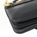 BOTTEGA VENETA Mount Shoulder Bag Leather 2way Black Gold Auth ka1658V-15