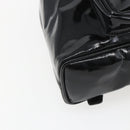 GUCCI Bamboo Backpack Patent leather Black Gold 003 1705 0030 Auth ka1659-16