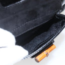 GUCCI Bamboo Backpack Patent leather Black Gold 003 1705 0030 Auth ka1659-23