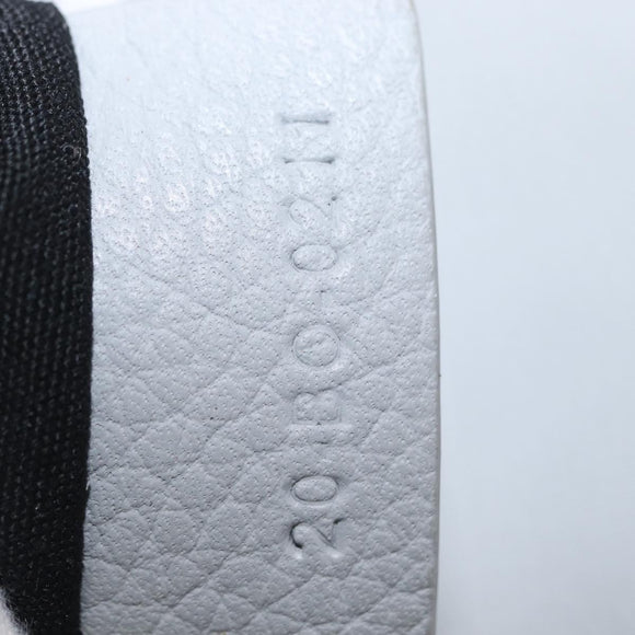 Christian Dior Saddle bag Body Bag Leather Gray Silver Auth ka1665V