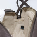 GUCCI Web Sherry Line Bee Bag Leather Dark Brown Gold Red 412008 Auth ka1667V-19