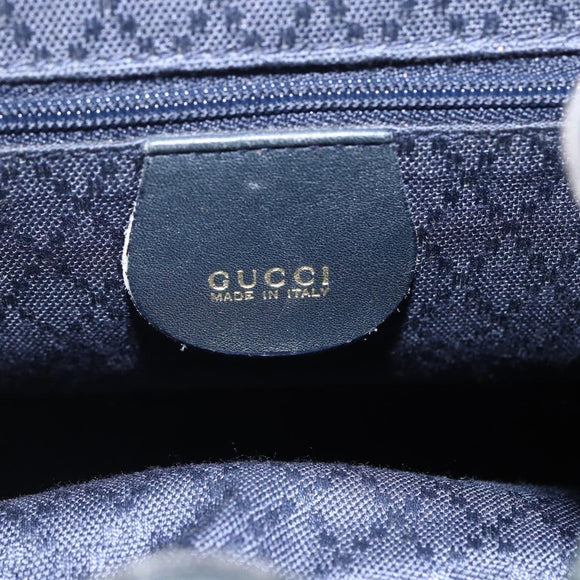 GUCCI Bamboo Backpack Leather Black Gold 003 1956 0030 Auth ka167