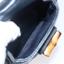 GUCCI Bamboo Backpack Leather Black Gold 003 1956 0030 Auth ka167-24