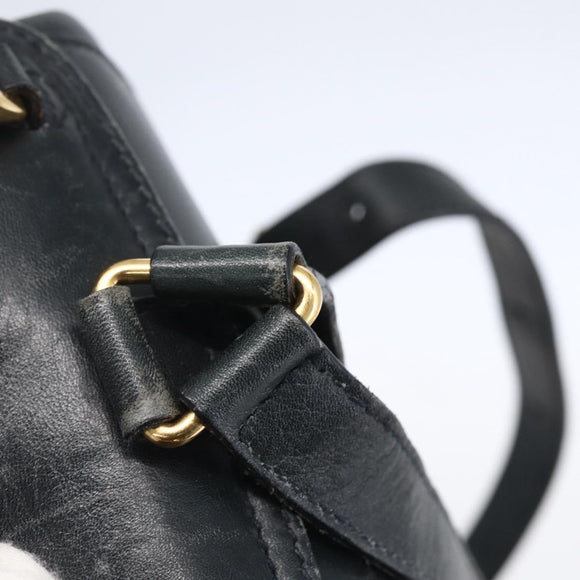 GUCCI Bamboo Backpack Leather Black Gold 003 1956 0030 Auth ka167