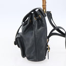 GUCCI Bamboo Backpack Leather Black Gold 003 1956 0030 Auth ka167-4