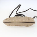 Salvatore Ferragamo Gancini Hand Bag Leather Canvas 2way Beige Gold Auth ka1671-11