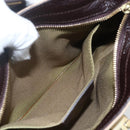 Salvatore Ferragamo Gancini Hand Bag Leather Canvas 2way Beige Gold Auth ka1671-23
