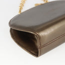 Salvatore Ferragamo Chain Gancini Shoulder Bag Patent leather Gold Auth ka1672-13