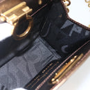 Salvatore Ferragamo Chain Gancini Shoulder Bag Patent leather Gold Auth ka1672-17