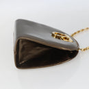 Salvatore Ferragamo Chain Gancini Shoulder Bag Patent leather Gold Auth ka1672-5