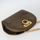 Salvatore Ferragamo Chain Gancini Shoulder Bag Patent leather Gold Auth ka1672-6