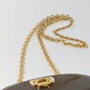 Salvatore Ferragamo Chain Gancini Shoulder Bag Patent leather Gold Auth ka1672-8