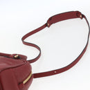 LOEWE Anagram Amazonas 23 Hand Bag Leather 2way Red Gold Auth ka1676SAM-15