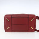 LOEWE Anagram Amazonas 23 Hand Bag Leather 2way Red Gold Auth ka1676SAM-5