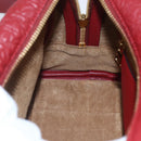 LOEWE Anagram Amazonas 23 Hand Bag Leather 2way Red Gold Auth ka1676SAM-22