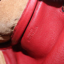 LOEWE Anagram Amazonas 23 Hand Bag Leather 2way Red Gold Auth ka1676SAM-11