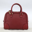 LOEWE Anagram Amazonas 23 Hand Bag Leather 2way Red Gold Auth ka1676SAM-12
