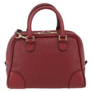 LOEWE Anagram Amazonas 23 Hand Bag Leather 2way Red Gold Auth ka1676SAM-2
