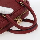 LOEWE Anagram Amazonas 23 Hand Bag Leather 2way Red Gold Auth ka1676SAM-7