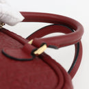 LOEWE Anagram Amazonas 23 Hand Bag Leather 2way Red Gold Auth ka1676SAM-14