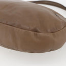 Salvatore Ferragamo Gancini Shoulder Bag Leather Beige Auth ka1679-15