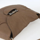 Salvatore Ferragamo Gancini Shoulder Bag Leather Beige Auth ka1679-6