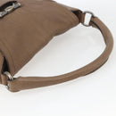 Salvatore Ferragamo Gancini Shoulder Bag Leather Beige Auth ka1679-7