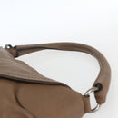 Salvatore Ferragamo Gancini Shoulder Bag Leather Beige Auth ka1679-8