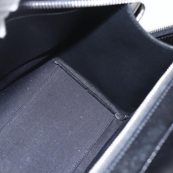 SAINT LAURENT Uptown Small Hand Bag PVC Leather 2way Black White Auth ka1686SAM