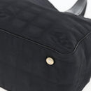 CHANEL New Travel Line Tote Bag Nylon Black Gold CC Auth ka1688-9