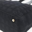 CHANEL New Travel Line Tote Bag Nylon Black Gold CC Auth ka1688-15