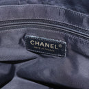 CHANEL New Travel Line Tote Bag Nylon Black Gold CC Auth ka1688-10