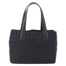 CHANEL New Travel Line Tote Bag Nylon Black Gold CC Auth ka1688-2