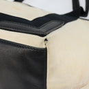BALENCIAGA Navy Kabas S Hand Bag Canvas Black White 339933 Auth ka169-9