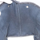 BALENCIAGA Navy Kabas S Hand Bag Canvas Black White 339933 Auth ka169-17