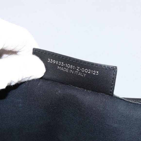 BALENCIAGA Navy Kabas S Hand Bag Canvas Black White 339933 Auth ka169