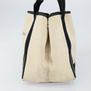 BALENCIAGA Navy Kabas S Hand Bag Canvas Black White 339933 Auth ka169-3