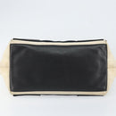 BALENCIAGA Navy Kabas S Hand Bag Canvas Black White 339933 Auth ka169-5