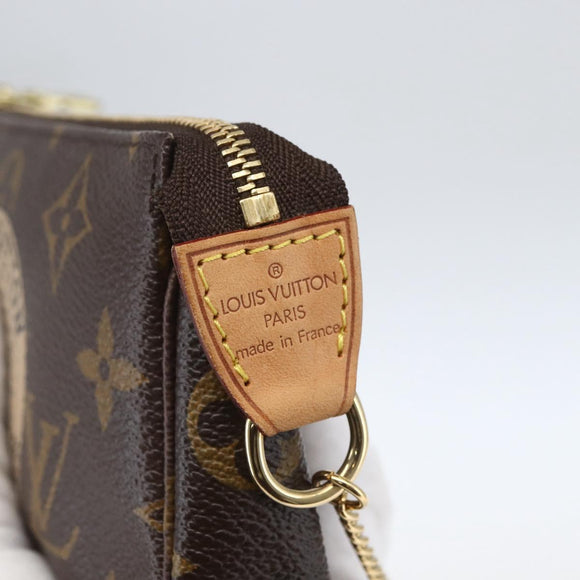 LOUIS VUITTON Monogram T&B Mini Pochette Accessoires Pouch M60153 Auth ka1690V