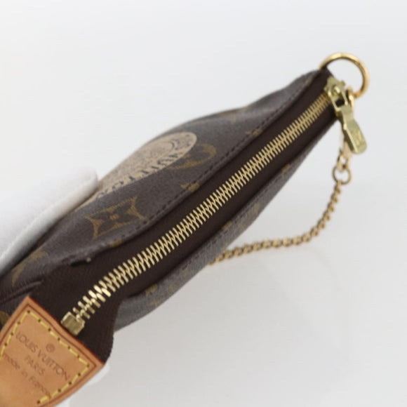 LOUIS VUITTON Monogram T&B Mini Pochette Accessoires Pouch M60153 Auth ka1690V