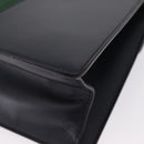 GUCCI Silvi Web Sherry Line Hand Bag Leather 2way Navy Gold 431665 Auth ka1697V-18