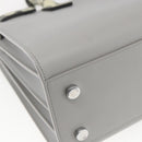 SAINT LAURENT Sac De Jour Baby Hand Bag Leather 2way Gray Silver Auth ka1699SAM-15