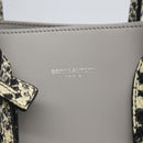 SAINT LAURENT Sac De Jour Baby Hand Bag Leather 2way Gray Silver Auth ka1699SAM-16
