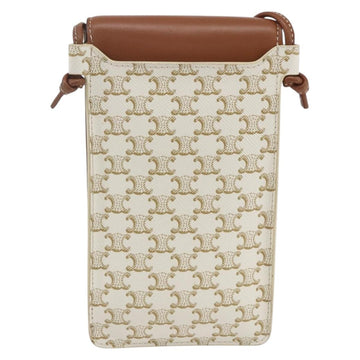 CELINE Triomphe Pouch Shoulder Bag PVC Beige Auth ka1704V - 0