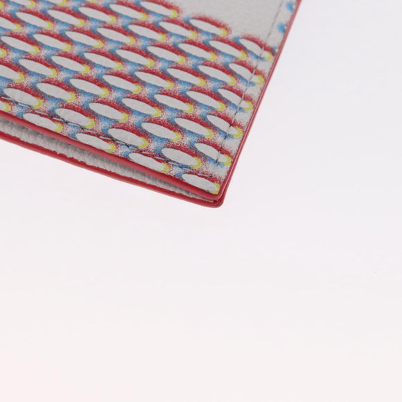 LOUIS VUITTON Damier Spray Double Zip Card Holder White M81430 LV Auth ka1706M