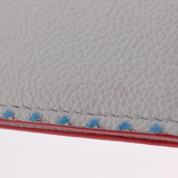 LOUIS VUITTON Damier Spray Double Zip Card Holder White M81430 LV Auth ka1706M