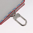 LOUIS VUITTON Damier Spray Double Zip Card Holder White M81430 LV Auth ka1706M-8